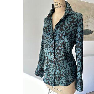 0039 ITALY MULBERRY CHARMEUSE SILK BLOUSE Women's 8